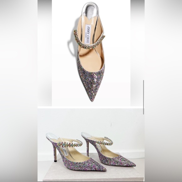 Jimmy Choo Bing Confetti Crystal Pump Heels - Picture 4 of 5